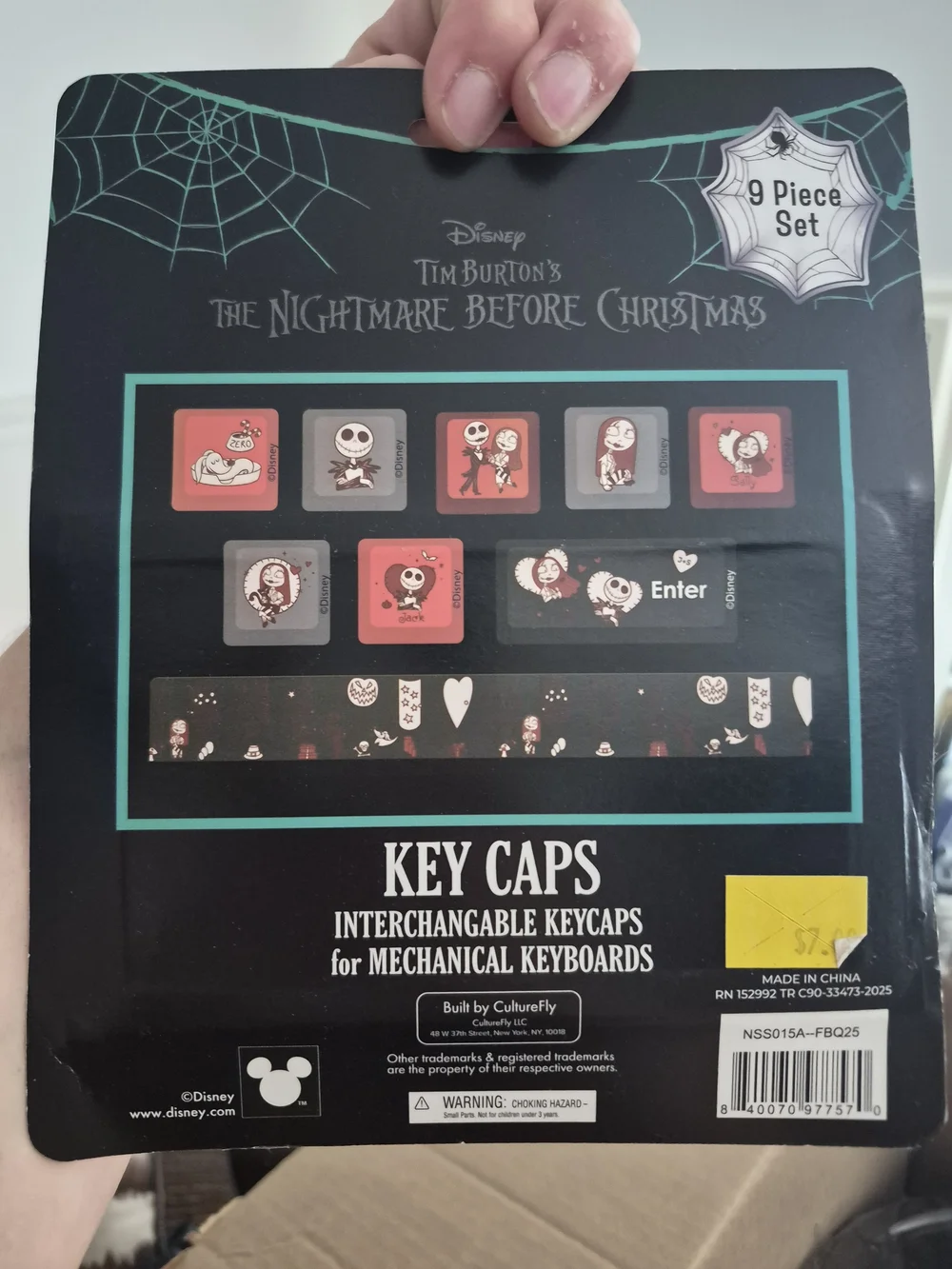 Disney The Nightmare Before Christmas Red & Gray Character Keycap Set